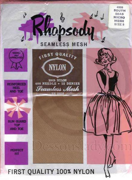 Rhapsody Old US Nylon Stockings Sz 9