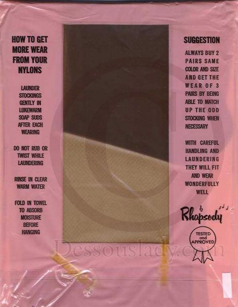Rhapsody Old US Nylon Stockings Sz 9
