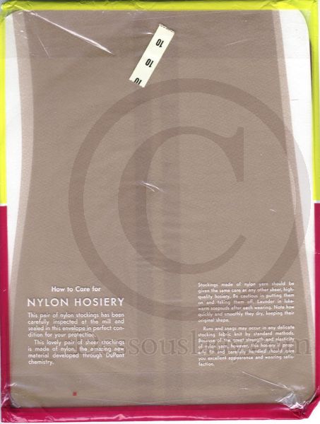 Nationals zarte Vintage US-Nylonstrümpfe RHT Nylons 10 Lang