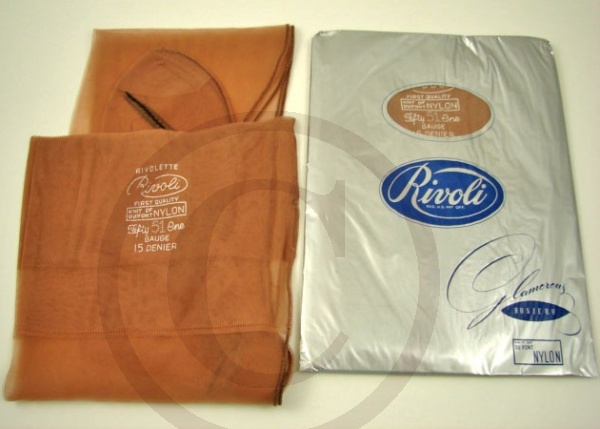 Rivoli Seamed US Nylons Fancy Heel Sz 10,5