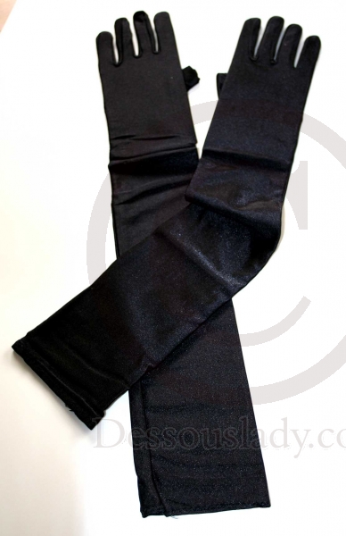 Ultralange Satin-Handschuhe