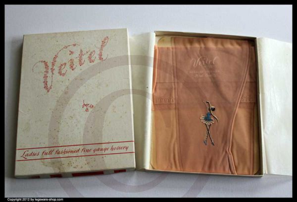 Veitel Ballerina Handbemalte Vintage Nahtnylonstrümpfe US 10,5 M