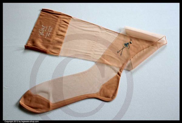Veitel Ballerina Handbemalte Vintage Nahtnylonstrümpfe US 10,5 M