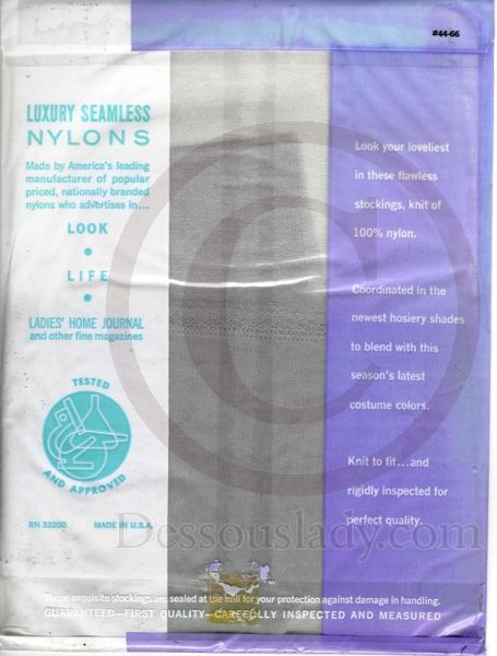 Glänzende echte US Nylon Strümpfe Gr. 9,5 Silber