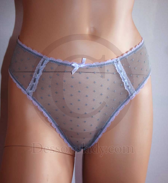 Zarter Grauer Slip in super transparenter Optik