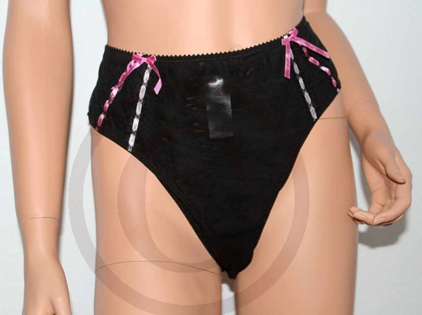 Soft Black Sheer Nylon Panties Brief 2XL