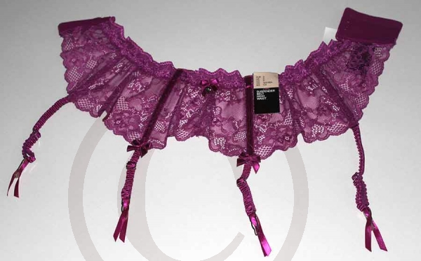 Lilac 4 Strap Suspender Belt High waist
