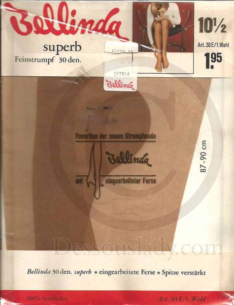 Bellinda Superb Old Nylon Stockings 90 cm Nylons 10,5