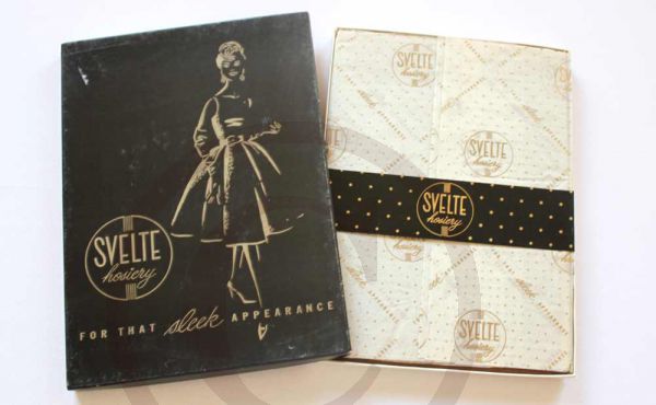 SVELTE 89 cm Vintage Nahtnylonstruempfe Nylons US 10