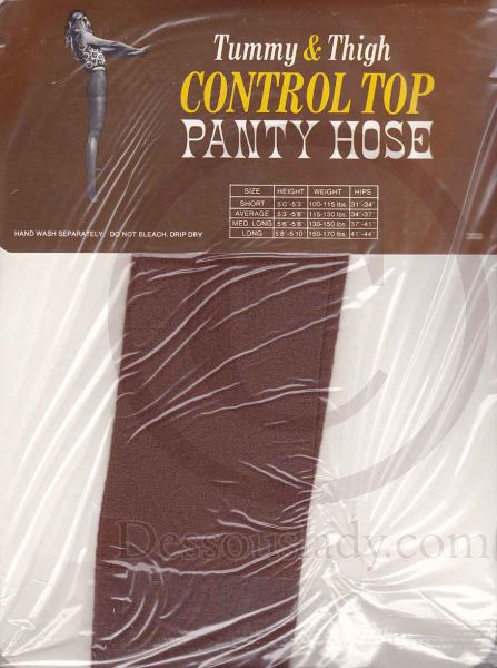 Tummy Pantyhose Vintage US Sheer Nylon Suntone