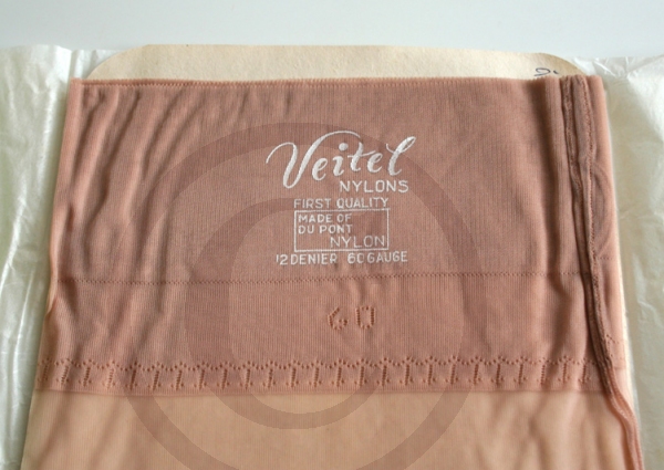 Veitel alte 12 Denier FF US Nahtnylons Gr. 9,5