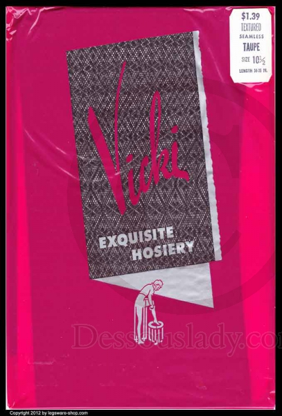 Vicki Muster 89 cm Vintage Nylonstrümpfe US 10,5 L