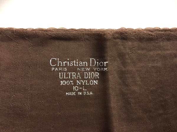 Dior Sandalfoot Vintage Nylonstrümpfe Cognac 90 cm US 10 L