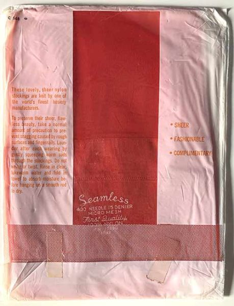 Nahtlose Vintage Nylonstrümpfe Nylons Rot US 10