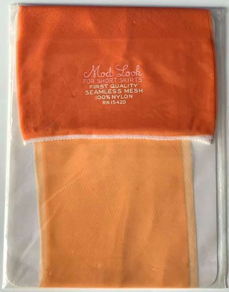 Mod Look Colored Nylon Stockings RHT - Color Orange