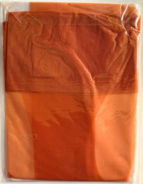 Nahtlose Vintage Nylon Strümpfe RT Orange US 10,5