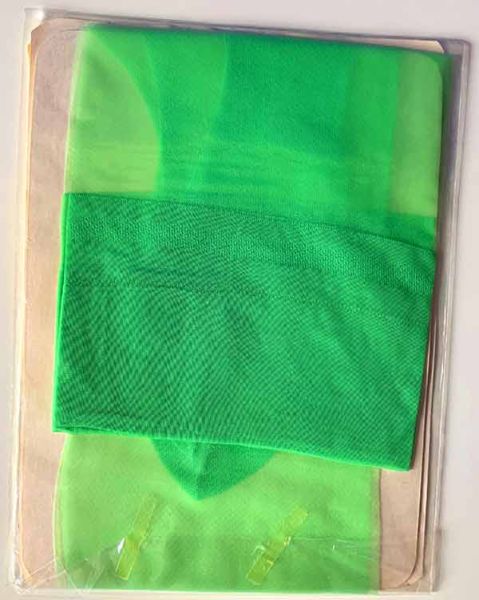 Nahtlose US Vintage Nylonstruempfe RT Grün 10,5