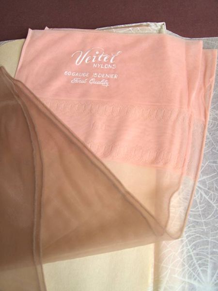 Veitel Pink/Braune Luxus Nahtnylonstrümpfe 10 L