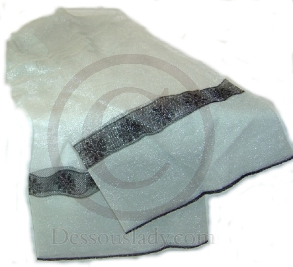 Vintage glänzende US Nylon Strümpfe Gr. 8,5 Silber