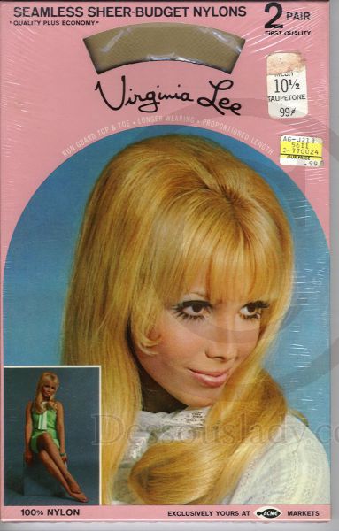 Virginia Lee 2 Paar Nylon Strümpfe US 10,5