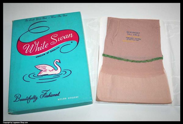 White Swan Vintage US Nylonstrümpfe Gr 10,5 Superlang