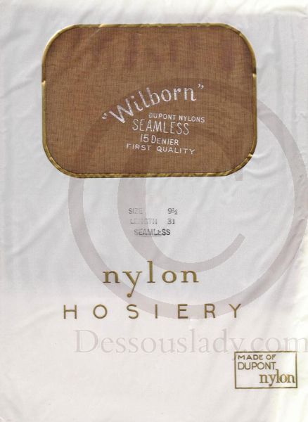 Wilborn alte Nahtlose US Nylonstrümpfe Gr. 9,5