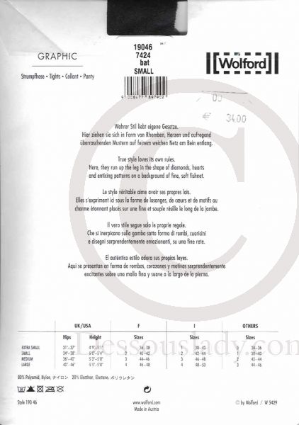 Wolford Graphic Tights Pantyhose Small