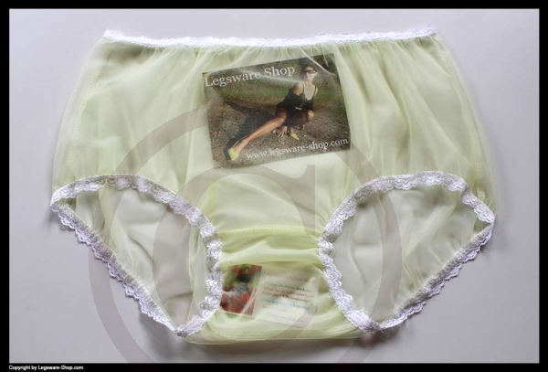 Sheer Vintage Style Yellow Submarine Nylon Panty Brief