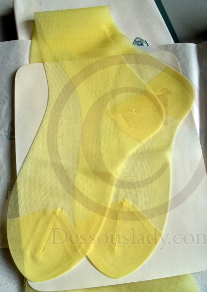 Mary Gray US Nylon Strümpfe Gelb Gr. 8,5