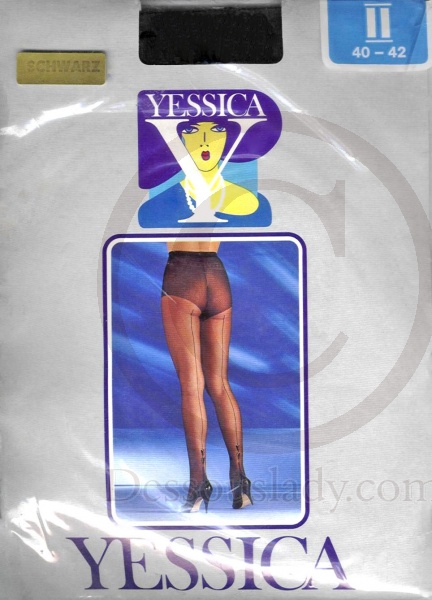 Yessica schwarze Naht Strumpfhose Gr. 40-42