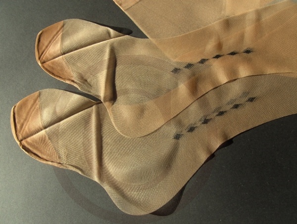 Zebra Parisian echte alte Nylons mit Design