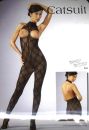 Sexy Catsuit Spitze Busenfrei Schwarz