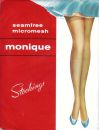 Monique Seamfree Nylon Stockings Sz 9